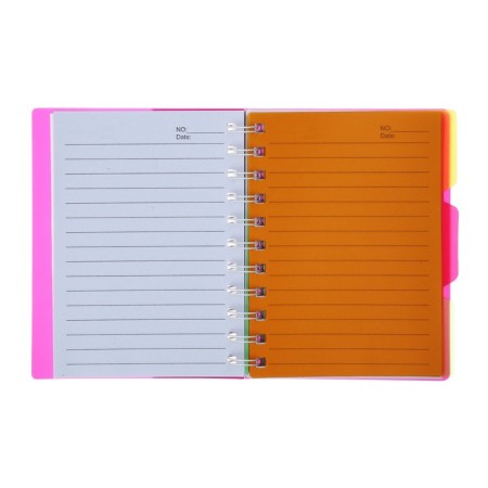 Notepad on the crest A6, 100 sheets, line, plastic cover, with dividers "Style", mix-6