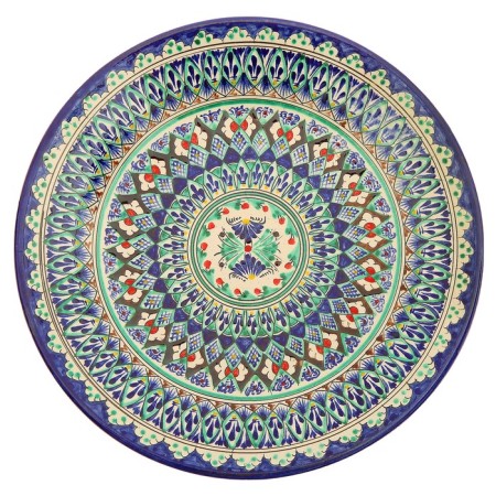 Plant of Rishtan ceramics "Patterns", 27 cm, Blue Mix-1