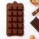 Form for chocolate shares "Chocolate sweets", silicone, 21.5 × 10 × 1.5 cm, 15 cells, brown color
