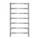 Water heated towel rail Domoterm "Laura", P7, 7 crossbars, 500 x 700 mm, chrome