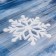 Stick on glass "Snowflake with rhombuses" 14x14 cm, white
