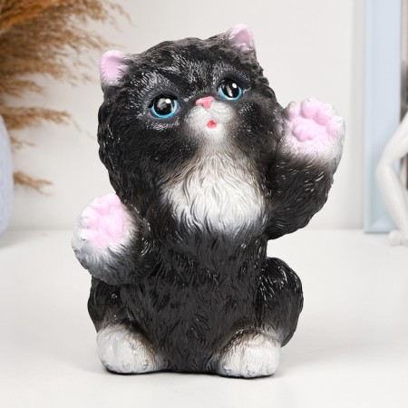 Pig a piggy bank "joyful cat" Black, 20cm-1