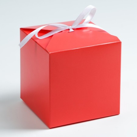 Folding box red, 10 x 10 x 10 cm