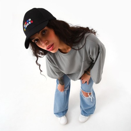 Women's cap Mikro kosmos, black color, rr 56-10