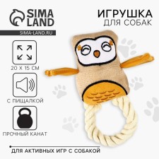 A toy for dogs with a rope 