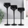 Glass "Glass" Crimean "Black set 3 pcs H- 20, 23, 26x12x12 cm