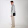 Men's bag over the shoulder, textura, textiles, black color