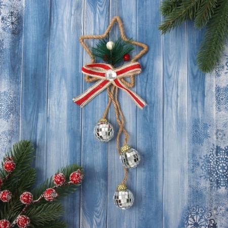 Christmas tree decoration "New Year's genre" star, 28x10 cm