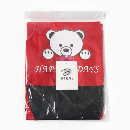 Apron Children's Ethel Bear 44*60cm, col. red, 100% p/e-4