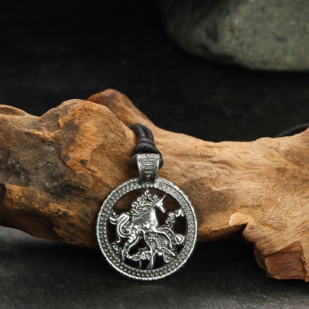 Protective amulet No. 9 “Indrik-Zver”, 28x28mm, metallic