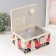 Casket for needlework "patchwork. Flowers, peas and zebra" 19x26x14.5 cm