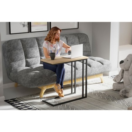 Table coffee olon LDSP 700*320*680 chipper Egger: oak Nebraska/frame metal color: black-2