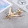 Brooch "Airplane" Color Gold