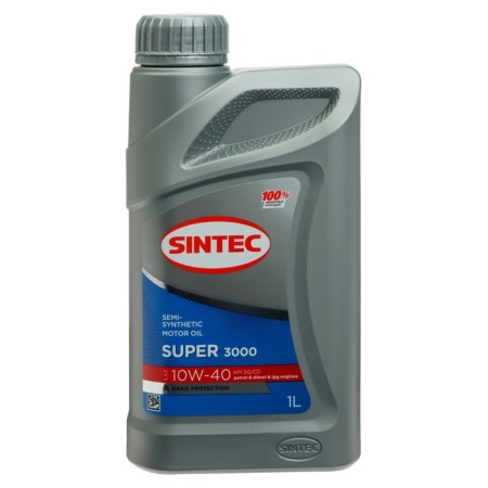 Motor oil sintec Super 10W-40, SG/CD P/synthetic, 801893, 1 liter