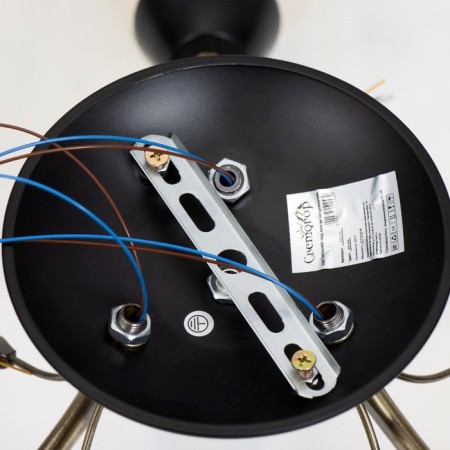 Chandelier "View" 3x60W E27 black-6