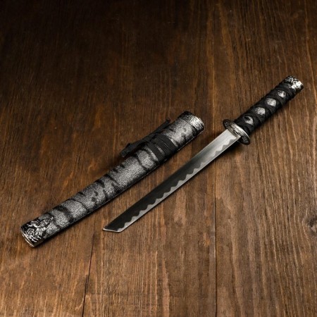 Souvenir weapon "Katana", gray scabbard under the zebra-1