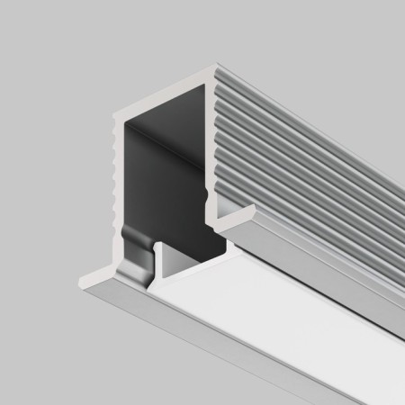 Aluminum profile built-in Led Strip Alm-1209-S-2M, 200x1.24x0.9 cm, silver color-6