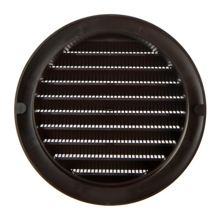 Ventilation grate Zein, D = 125 mm, round, with a grid, flange, ineffective, brown-5