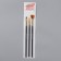 A set of brushes for building and design of nails, 3 pcs, 18.5 cm, black/gold color