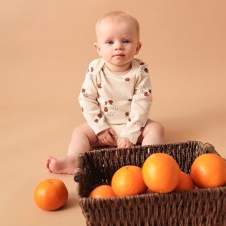 Body with DL. Sleeve Kroshka I oranges p. 74-80, milk-4