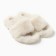 Women's slippers with an open nose, size 37, milk