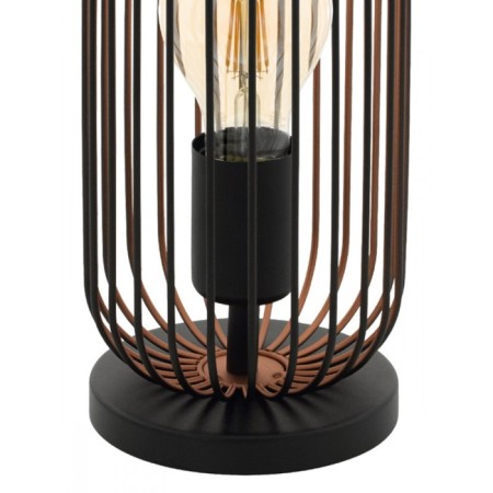 Roccamena desktop 60W E27, black, copper-3