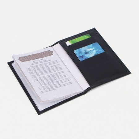 Passport cover, card for cards, black color-5