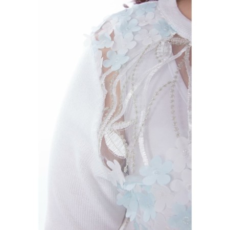 Cardigan female, size 54, white color-2