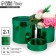 Set of boxes 2B1 Round “plain”, green metallic, 12 x 12, 15 x 15 cm, New Year