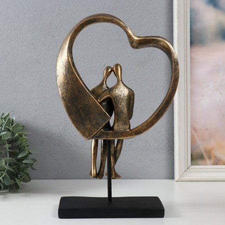 Polystone souvenir "Two in the heart" for metal 19.4x10.4x31.5 cm-2