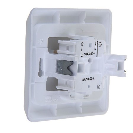 SE switch SE "Etude", 10 A, 1 key, IP20, hidden, white, BC10-001b-2