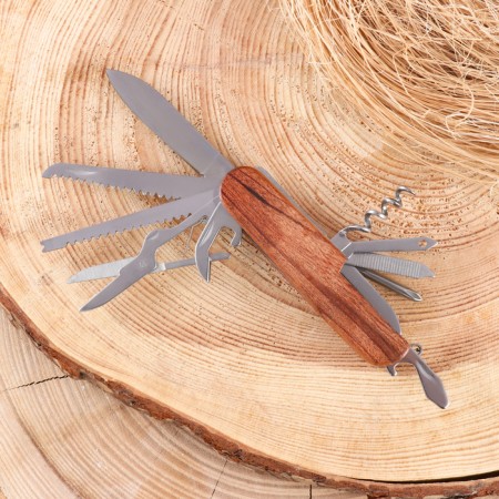 Swiss knife 11v1 with a wooden handle-1