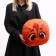 The pillow is round "Dracosha", orange
