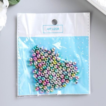 Beads for creativity Plastic "Chameleon" set 10 grams 0.6x0.6 cm-3