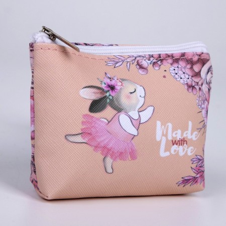 Kid purse "Bunny in a skirt", 11x8.5x2 cm-4