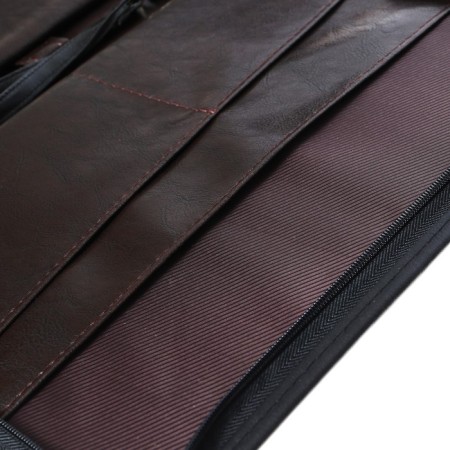 Business folder, artificial leather, 360 x 260 x 30 mm, handle "luxury" brown 6d011-8