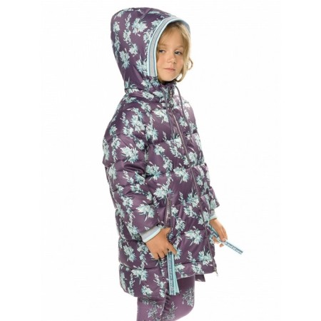 Coat for girls, height 104 cm, purple color-4