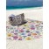 Pareo and beach rug "colors of flowers", d = 150 cm