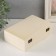 Casket Wood for painting with divisions "rectangular" castle castle 19.5x13x6 cm