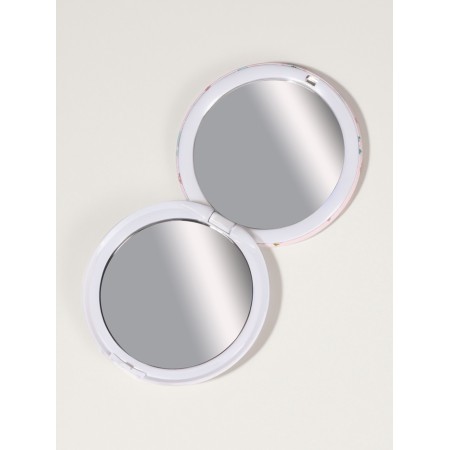 Folding mirror “unicorns”, d = 7.3 cm, with an increase, pink color-4