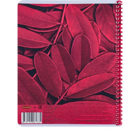 Notebook of 48 sheets in a cage on the crest Viva Magenta, cover coated cardboard, Soft Touch, mix-4