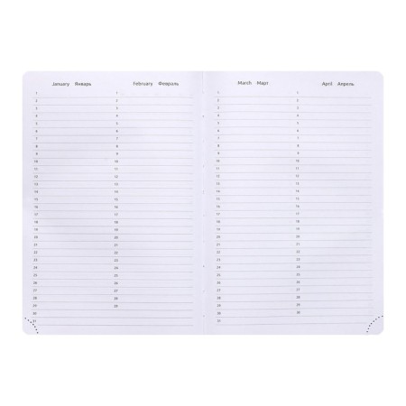 Leduced A5 Diary, 160 sheets, Devente.couple with umbrella, firm artificial leather cover with foam rubber, 2 lies, block 70 g/m2-8