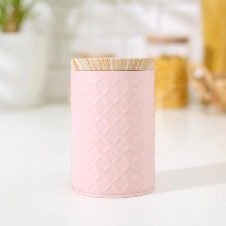 Bank for bulk products "Scandy", 430 ml, 11.5 × 7.3 cm, pink color