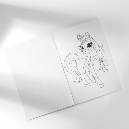 Chancellery set: notebook coloring, stencils, stickers and wax crayons "for the most beautiful princess"-8