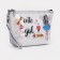 Cosmetic bag with lightning, white/silver color