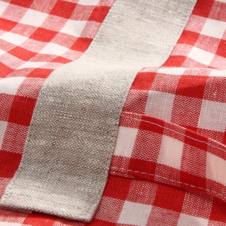 Slopper Sl Home "Red Cage" 50x50cm, 100% linen, 150g/m2-8