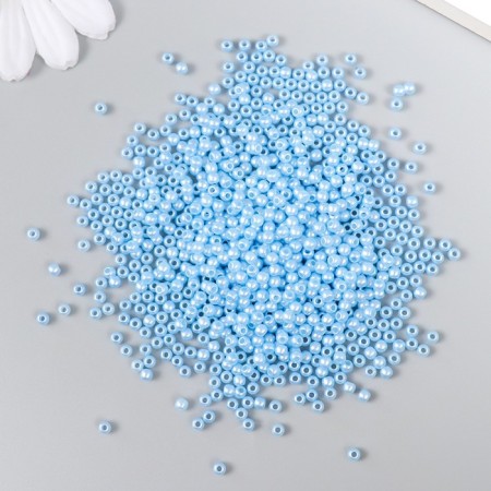 Set of beads "needlework" plastic, diameter 3 mm, 25 g, blue-1