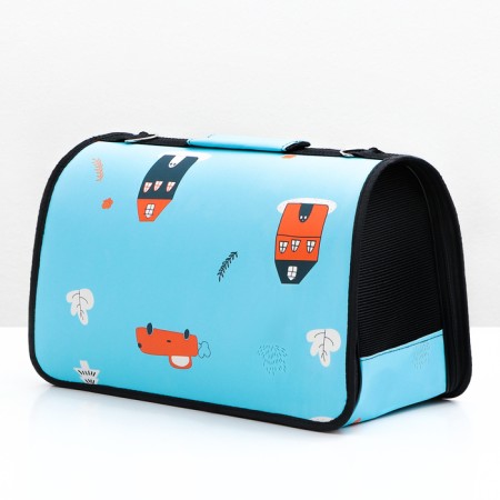 Bag - Carriage for animals "Traveler", Blue, size m, 40 x 21 x 27 cm-2