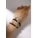 Bracelets "Demetrons" Flower, black-brown color, l = 12.5 cm