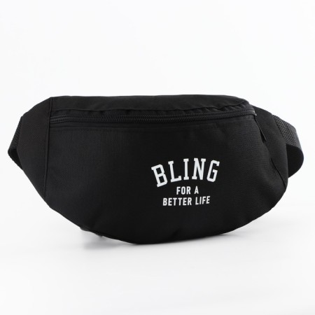 Board Belt Bling for a Better Life, 32x8x15 cm, lightning department, external pocket, white-3